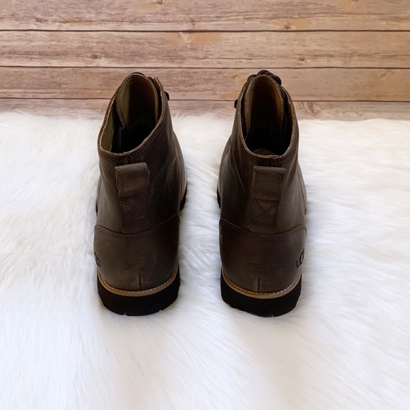 UGG Men’s Ritter Chestnut Leather Waterproof Boots - Picture 5 of 8